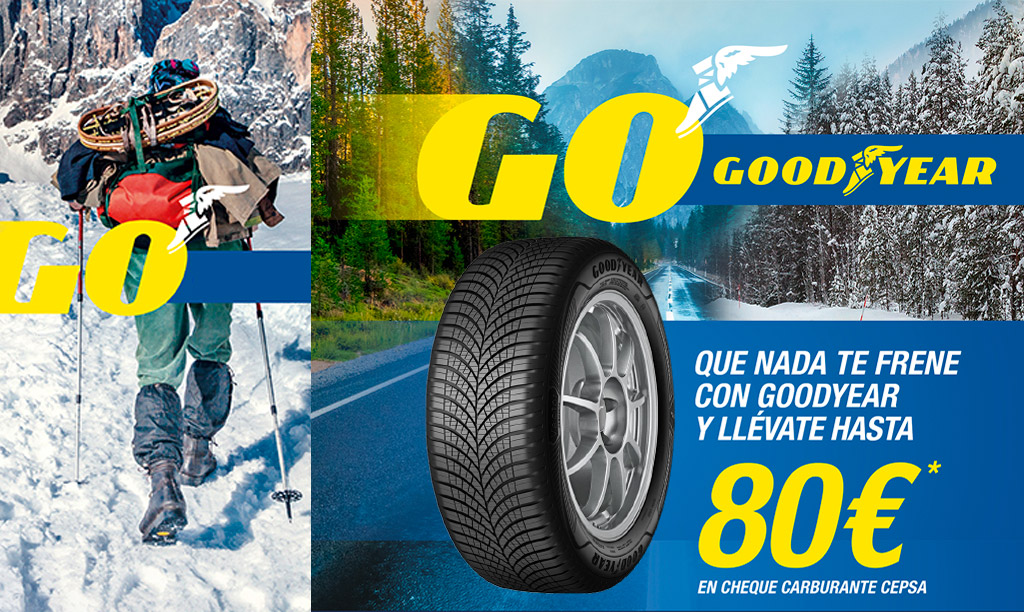Llévate hasta 80€ en combustible por la compra y montaje de neumáticos de Goodyear