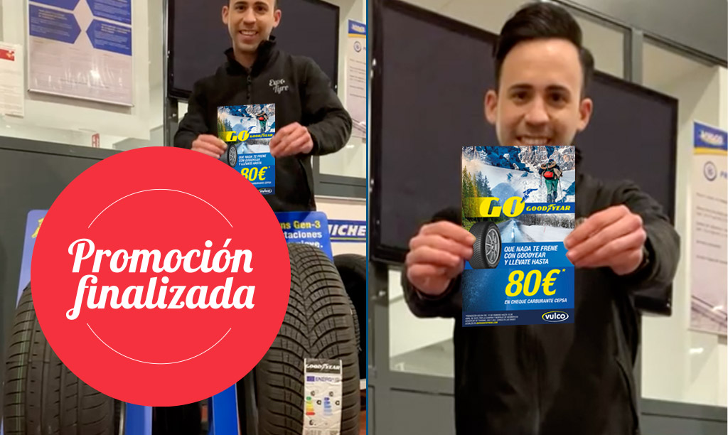 Llévate hasta 80€ en combustible de Cepsa al comprar y montar neumáticos Goodyear