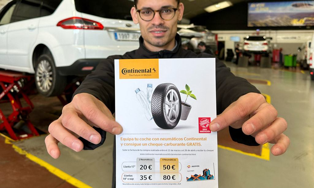 Por la compra de neumáticos Continental podrás conseguir una tarjeta combustible