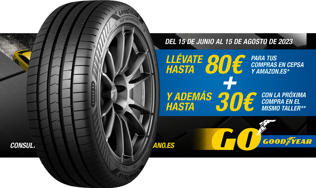 Llévate hasta 80€ en Cepsa y Amazon por la compra y montaje de 2 neumáticos.