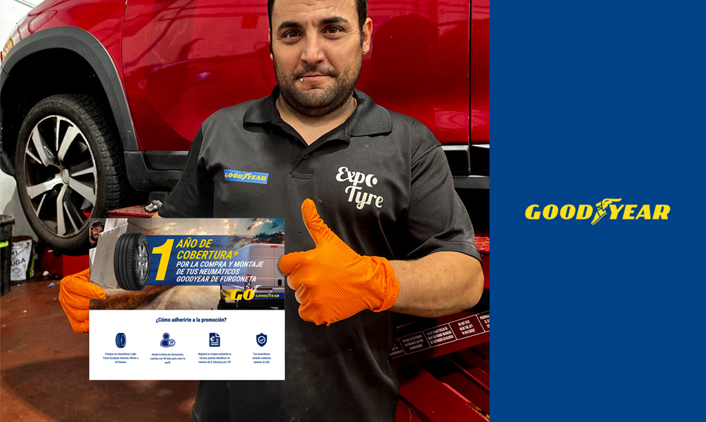 Llévate un año de cobertura por la compra y montaje de neumáticos de Goodyear