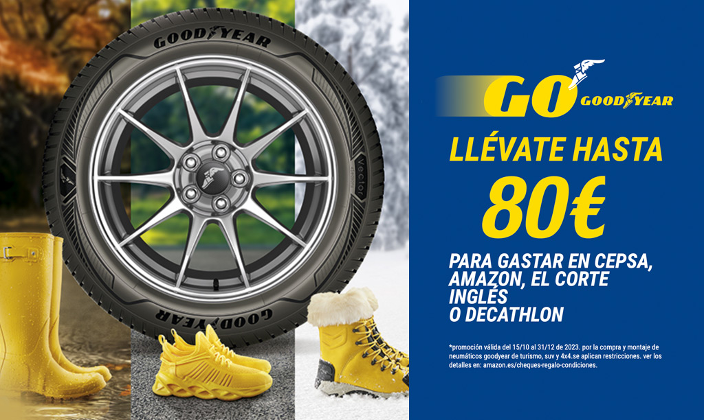 Llévate hasta 80€ por la compra y montaje de neumáticos Goodyear durante el invierno