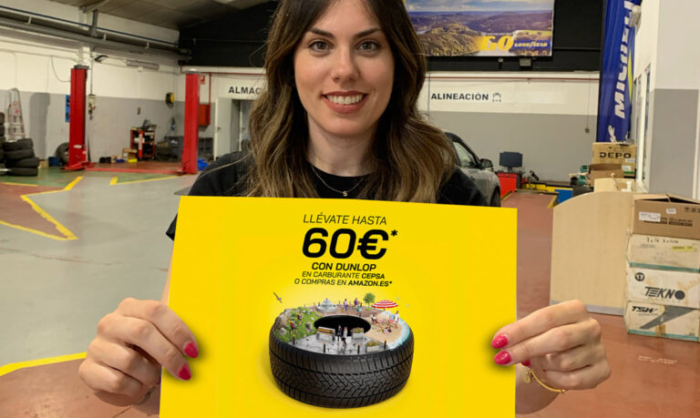 Llévate cheques de carburante y tarjetas de Amazon al montar neumáticos Dunlop