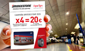 Con 4 neumáticos Bridgestone de llanta 17 te llevas una tarjeta de 20€ en combustible