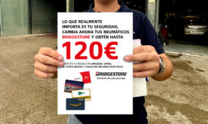 Con 4 neumáticos Bridgestone llévate hasta 120€ en regalos o combustible