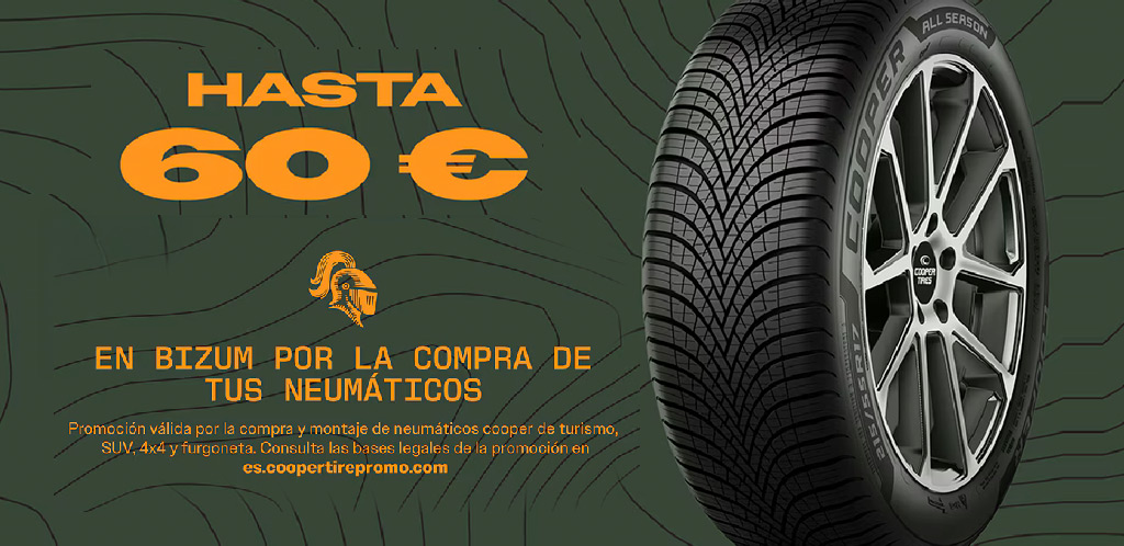 Llévate hasta 60€ en Bizum por la compra de tus neumáticos